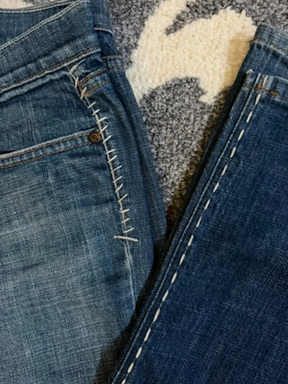 Low-Rise Bootcut Joe's Jeans with Stitching Detail